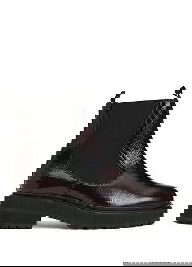  Bordo Kadın Deri Bot