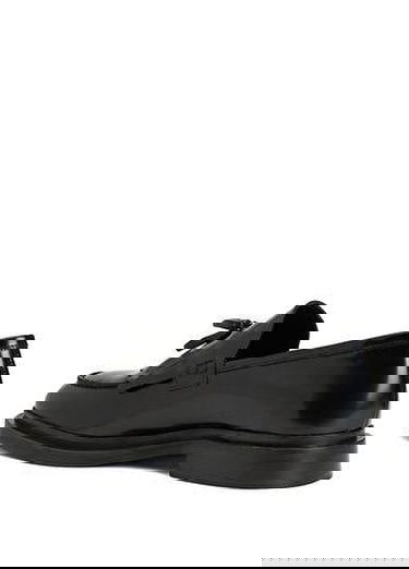  Siyah Püskül Detaylı Erkek Deri Loafer