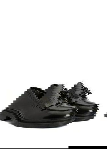  Siyah Püskül Detaylı Erkek Deri Loafer