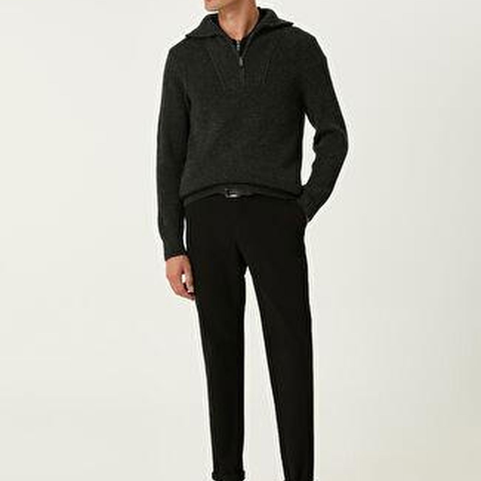 Siyah Twill Spor Pantolon