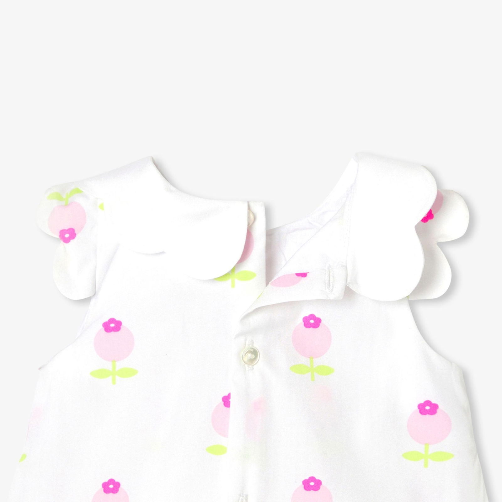 Jacadi Paris Yenidoğan Kız Bebek Poplin Şortlu İkili Set