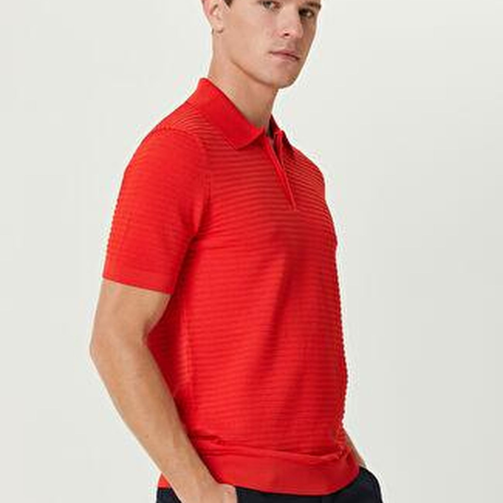Beymen Club Erkek Nar Çiçeği Polo Yaka Kısa Kollu Triko