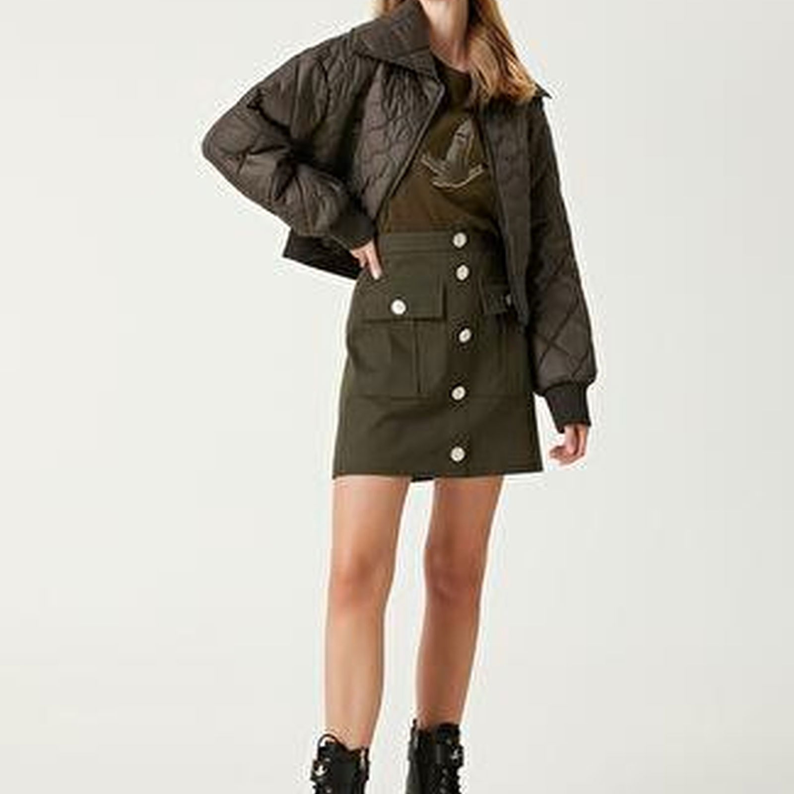 Beymen Club Kadin Haki Crop Bomber Mont