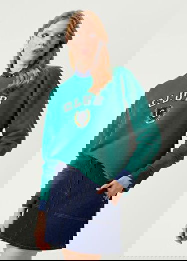  Club Yeşil Logolu Sweatshirt
