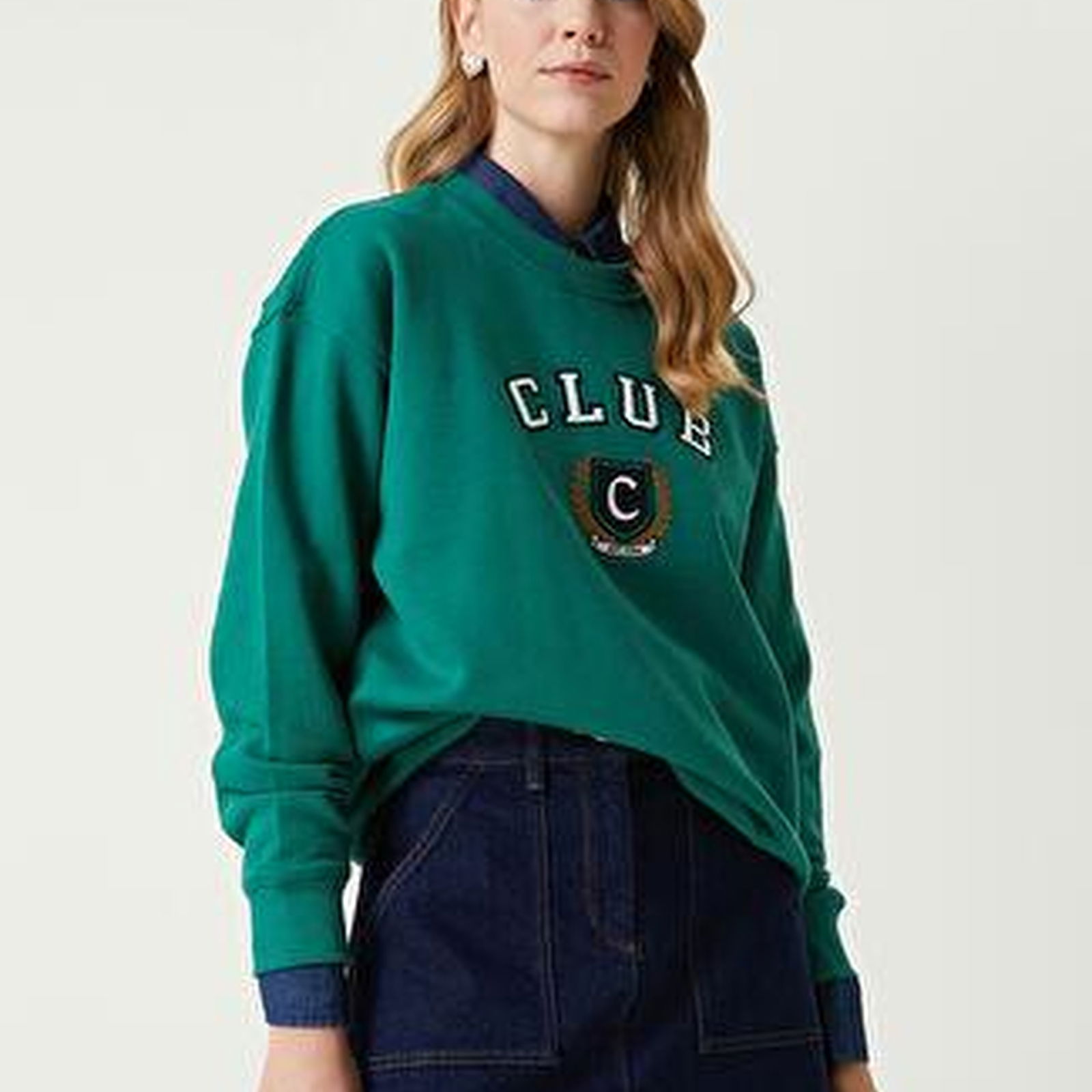 Club Yeşil Logolu Sweatshirt