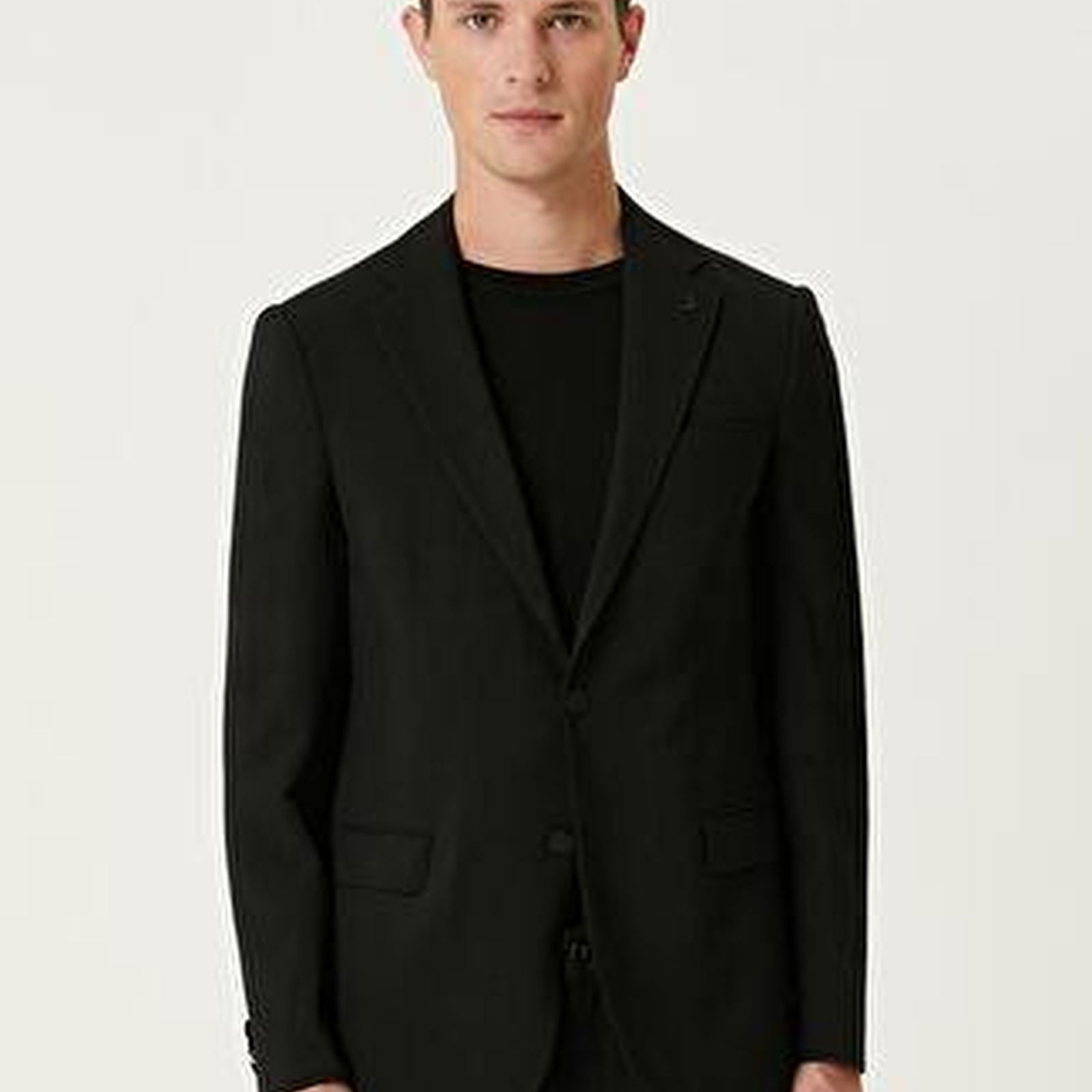 Beymen Club Erkek Siyah İri Dokulu Yün Karışımlı Blazer