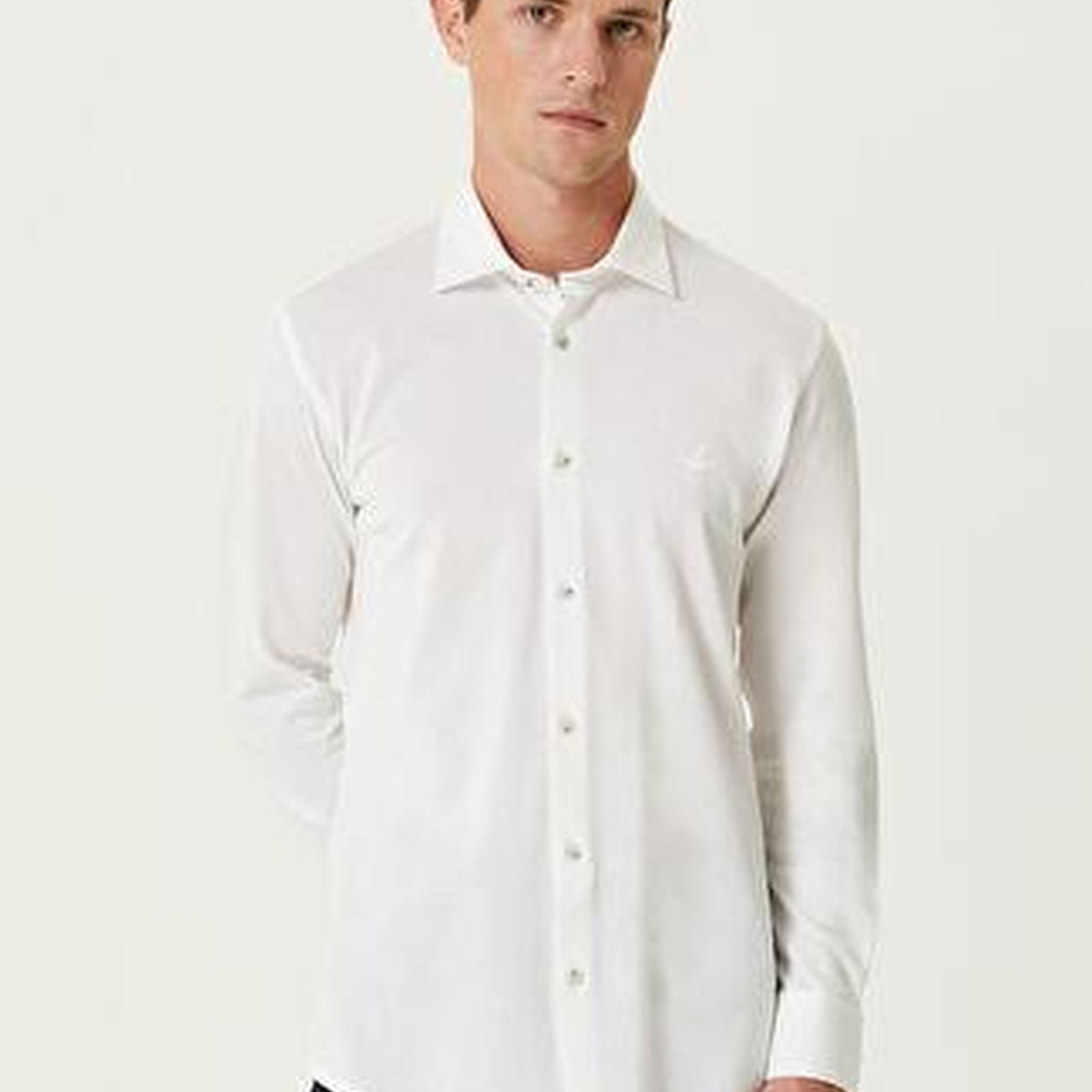 Beymen Club Erkek Slim Fit Beyaz Stretch Gömlek