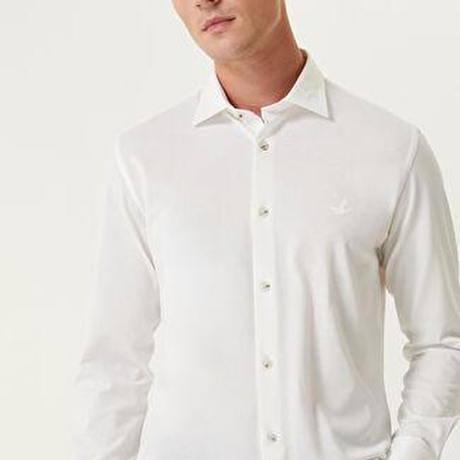 Beymen Club Erkek Slim Fit Beyaz Stretch Gömlek