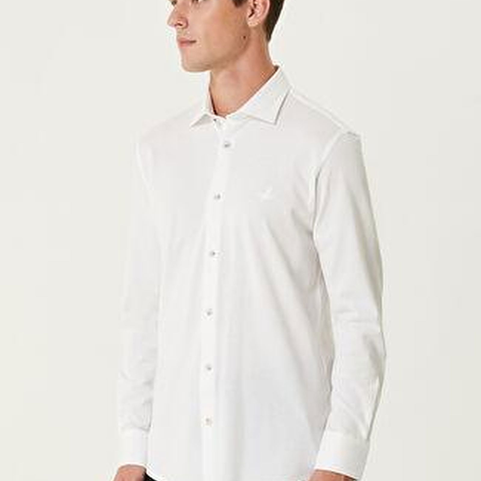 Beymen Club Erkek Slim Fit Beyaz Stretch Gömlek