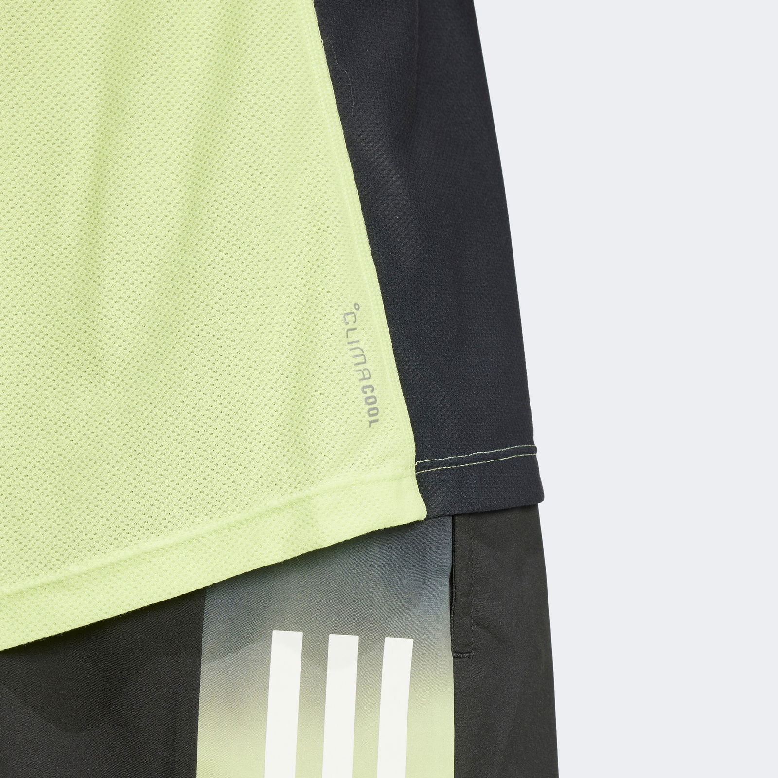 adidas Own The Run Climacool Colorblock Erkek Yeşil Koşu T-Shirtü