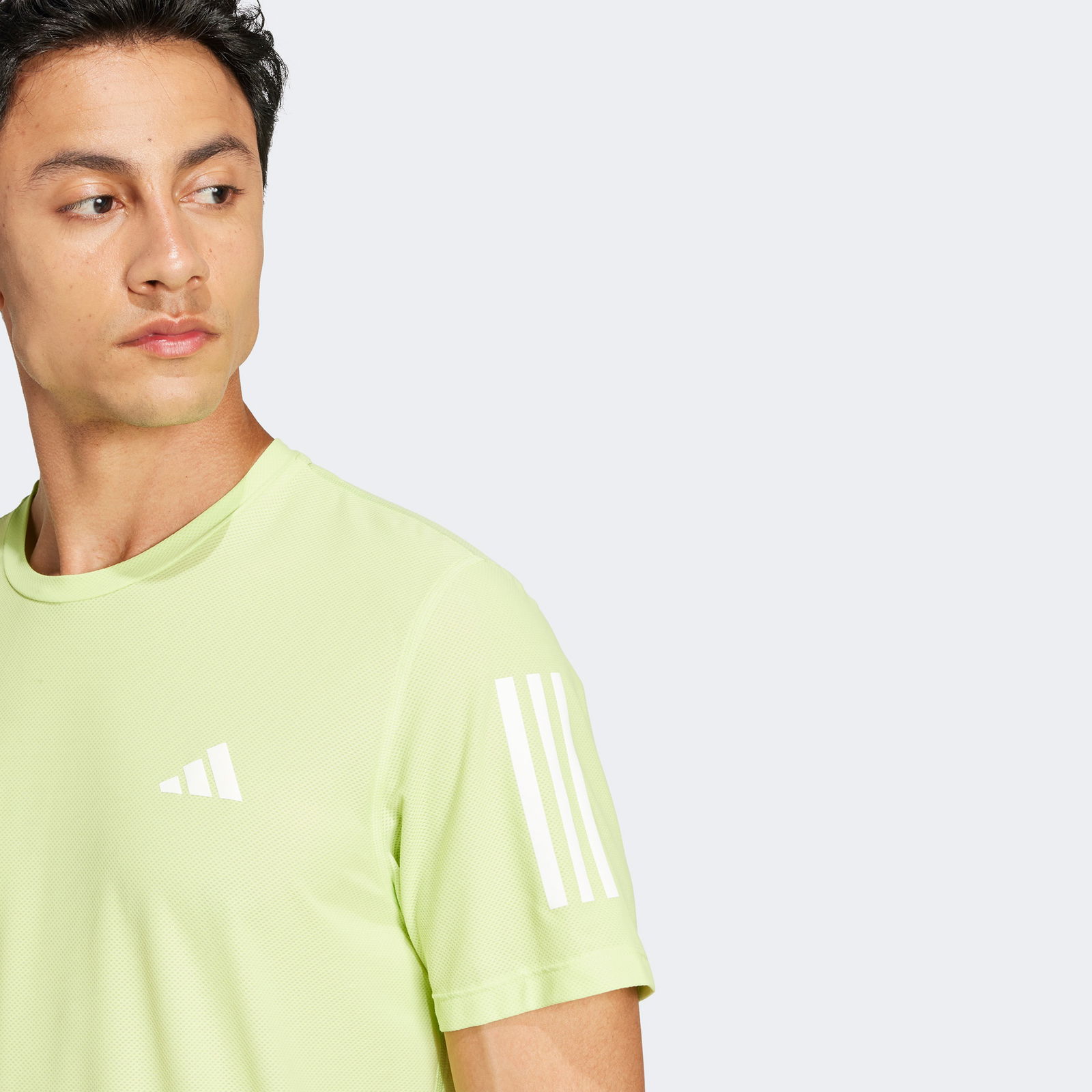 adidas Own The Run Climacool Colorblock Erkek Yeşil Koşu T-Shirtü