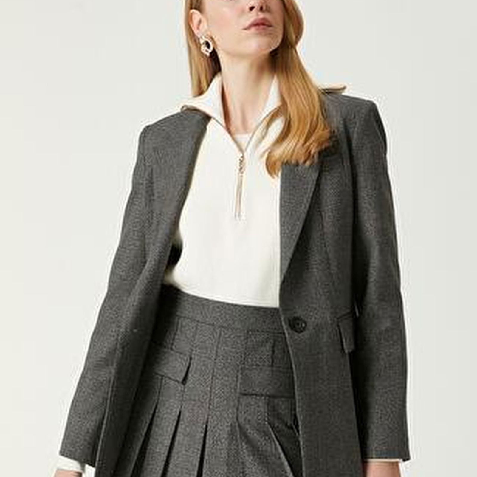 Beymen Club Kadin Siyah Ekoseli Blazer