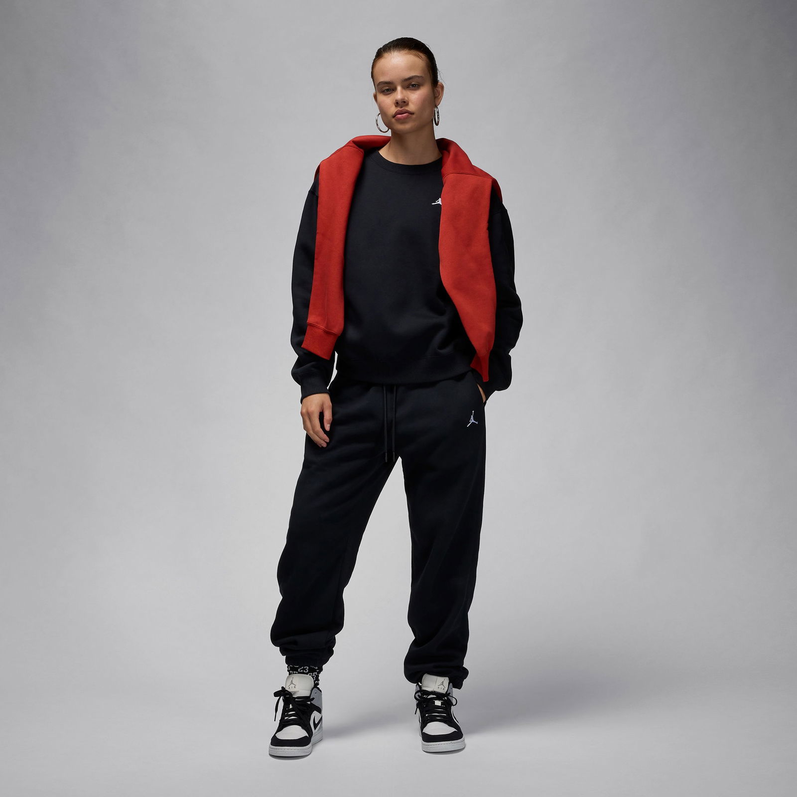 Jordan Brooklyn Fleece Kadın Siyah Sweatshirt