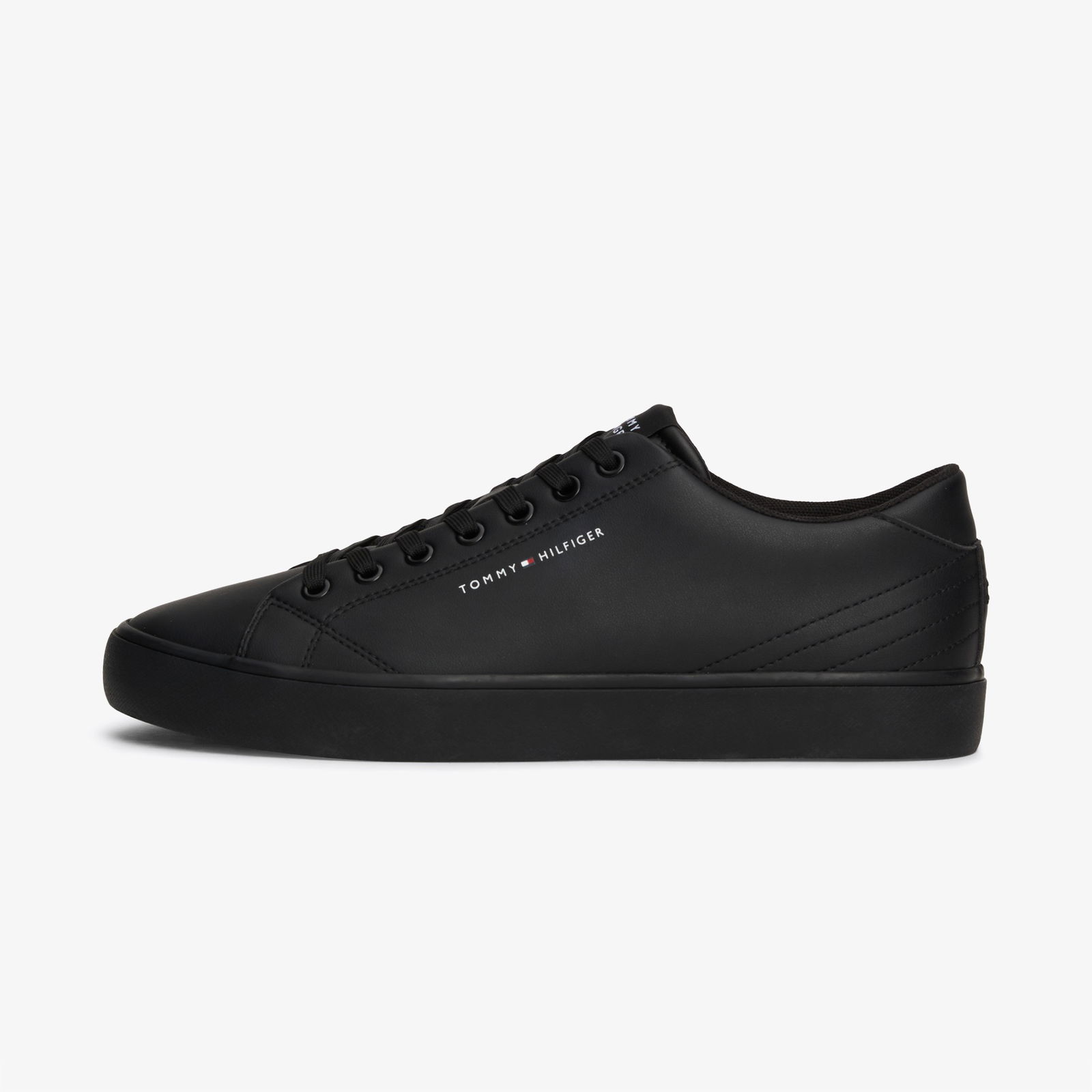 Tommy Hilfiger Th Hi Vulc Core Low Leather Erkek Siyah Sneaker