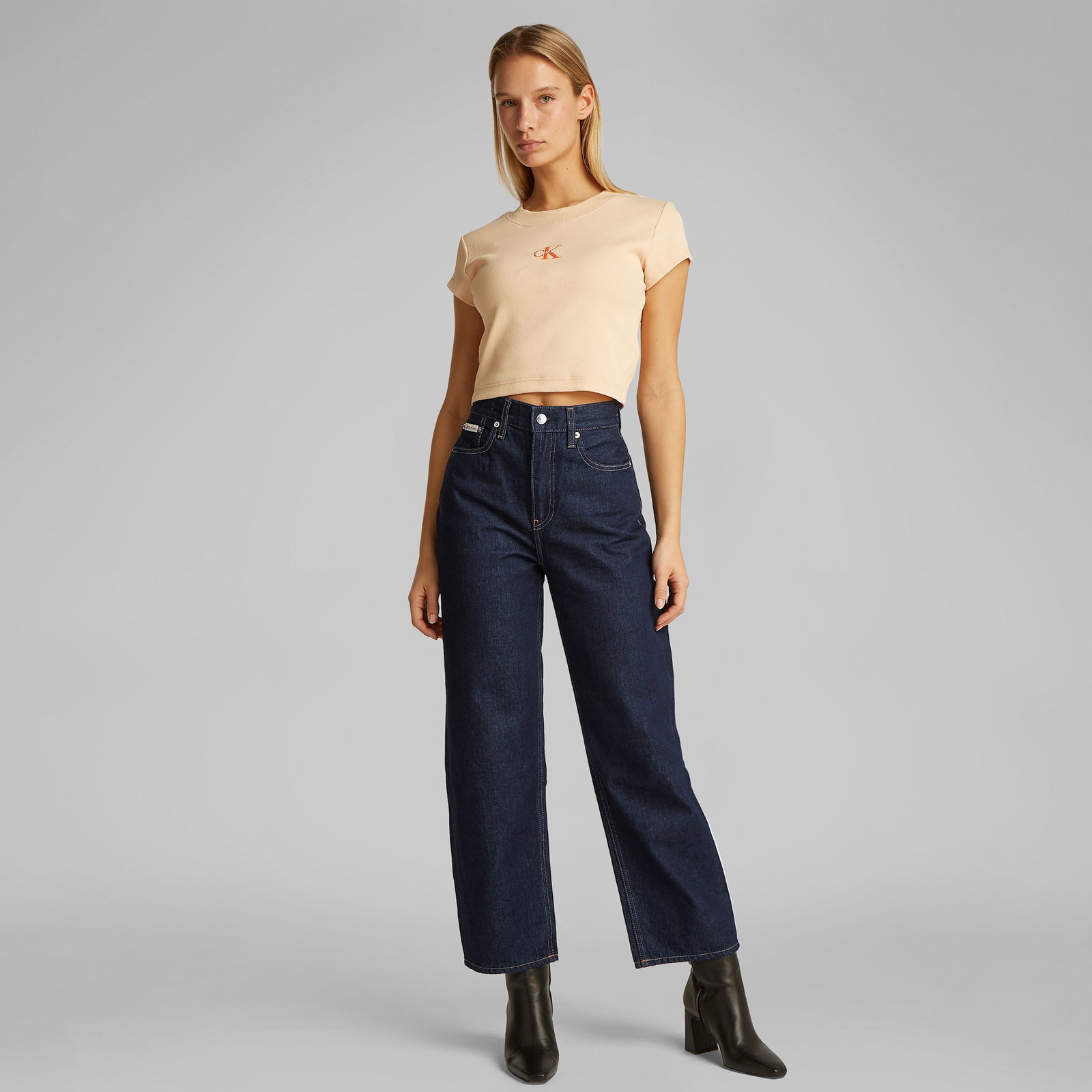 Calvin Klein Barrel Kadın Lacivert Jean