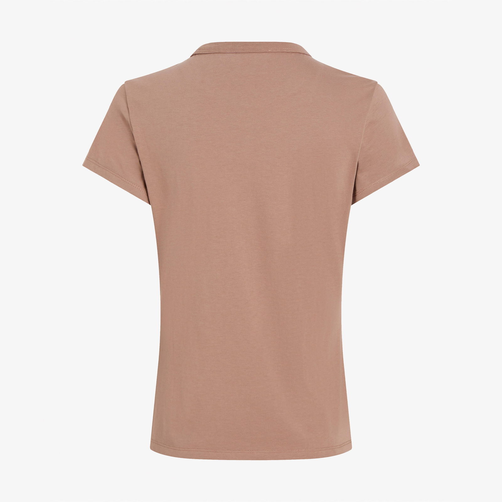 Calvin Klein Satin Slim Kadın Kahverengi T-Shirt