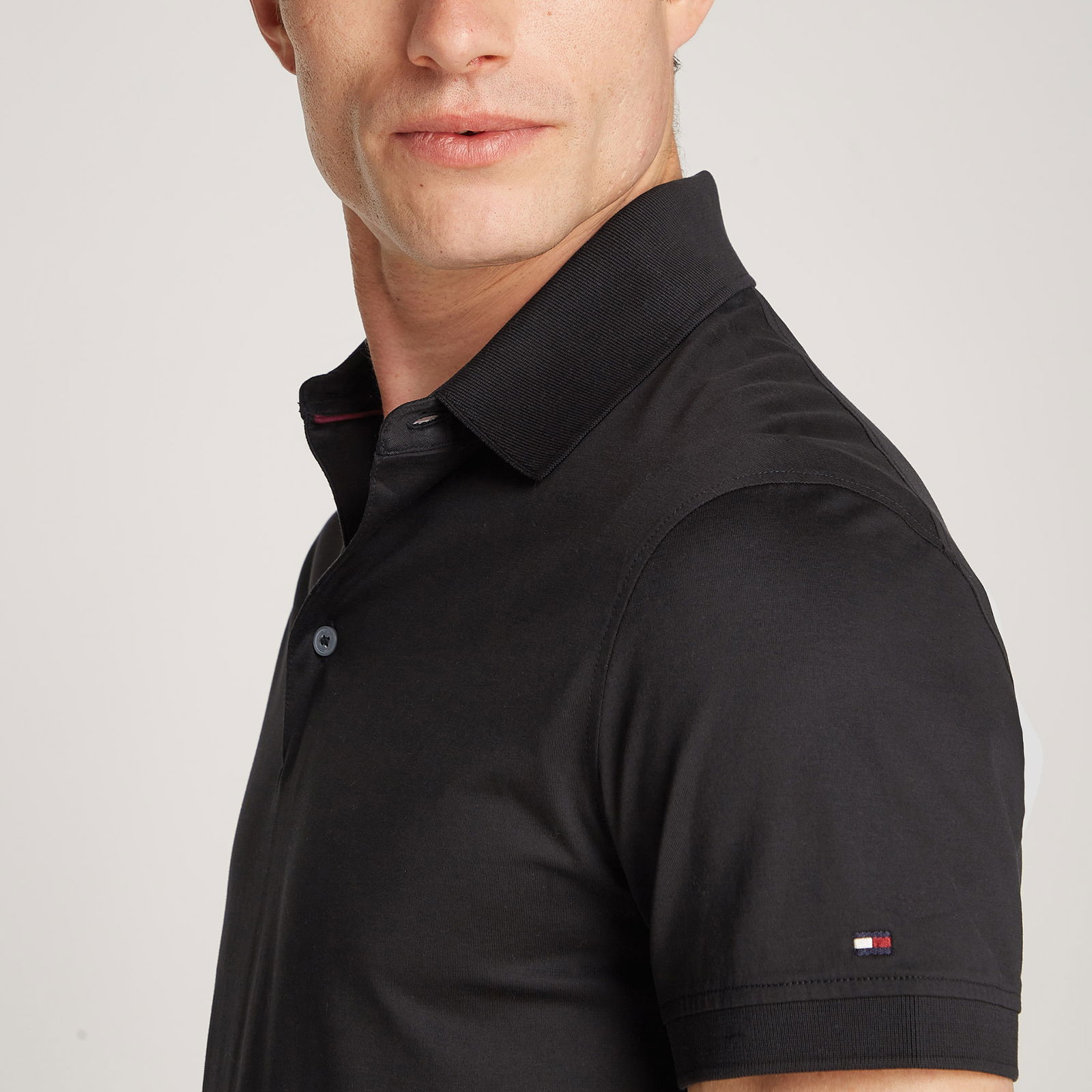 Tommy Hilfiger Erkek Siyah Polo