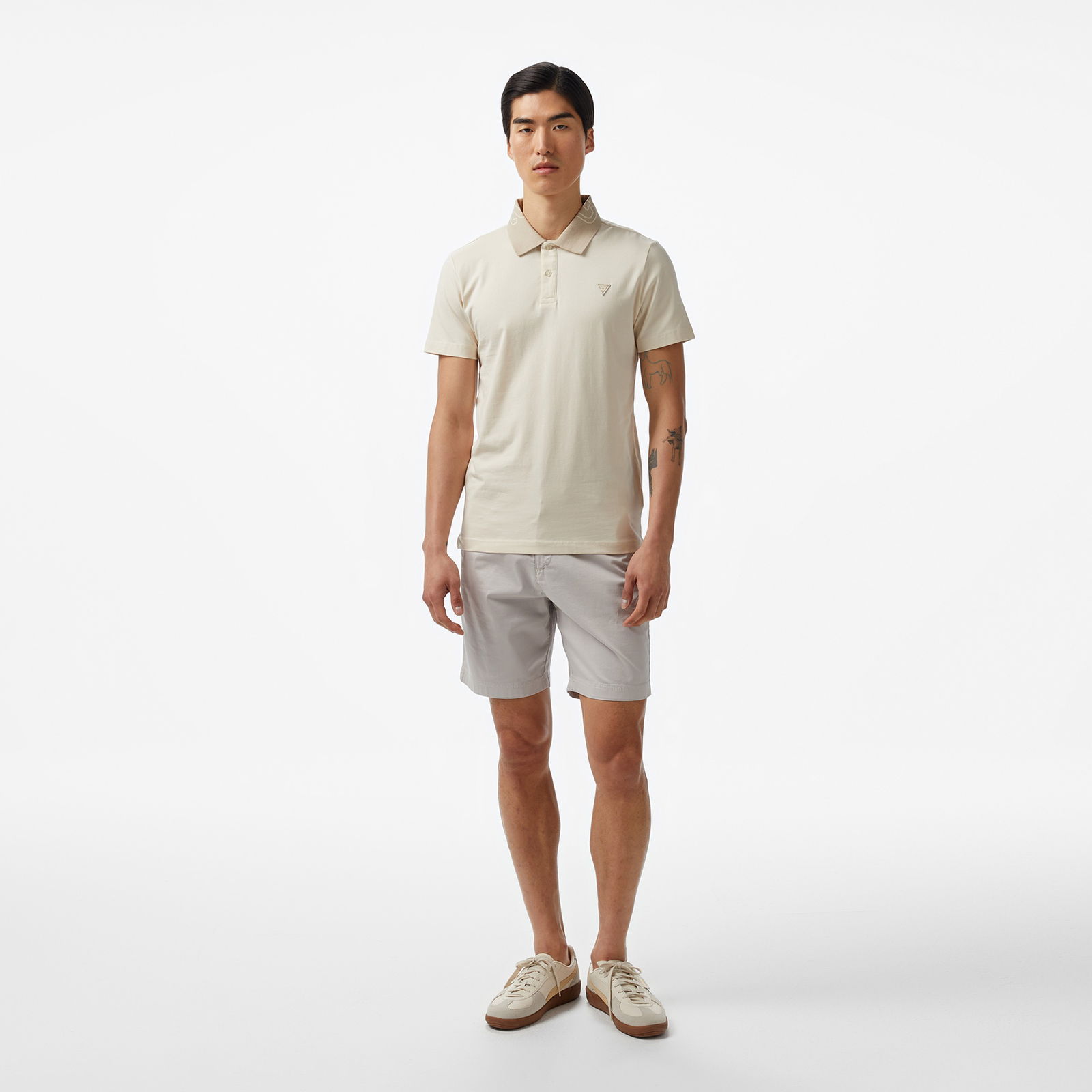 Guess Nolan Mid Organicetch 180 Erkek Bej Polo