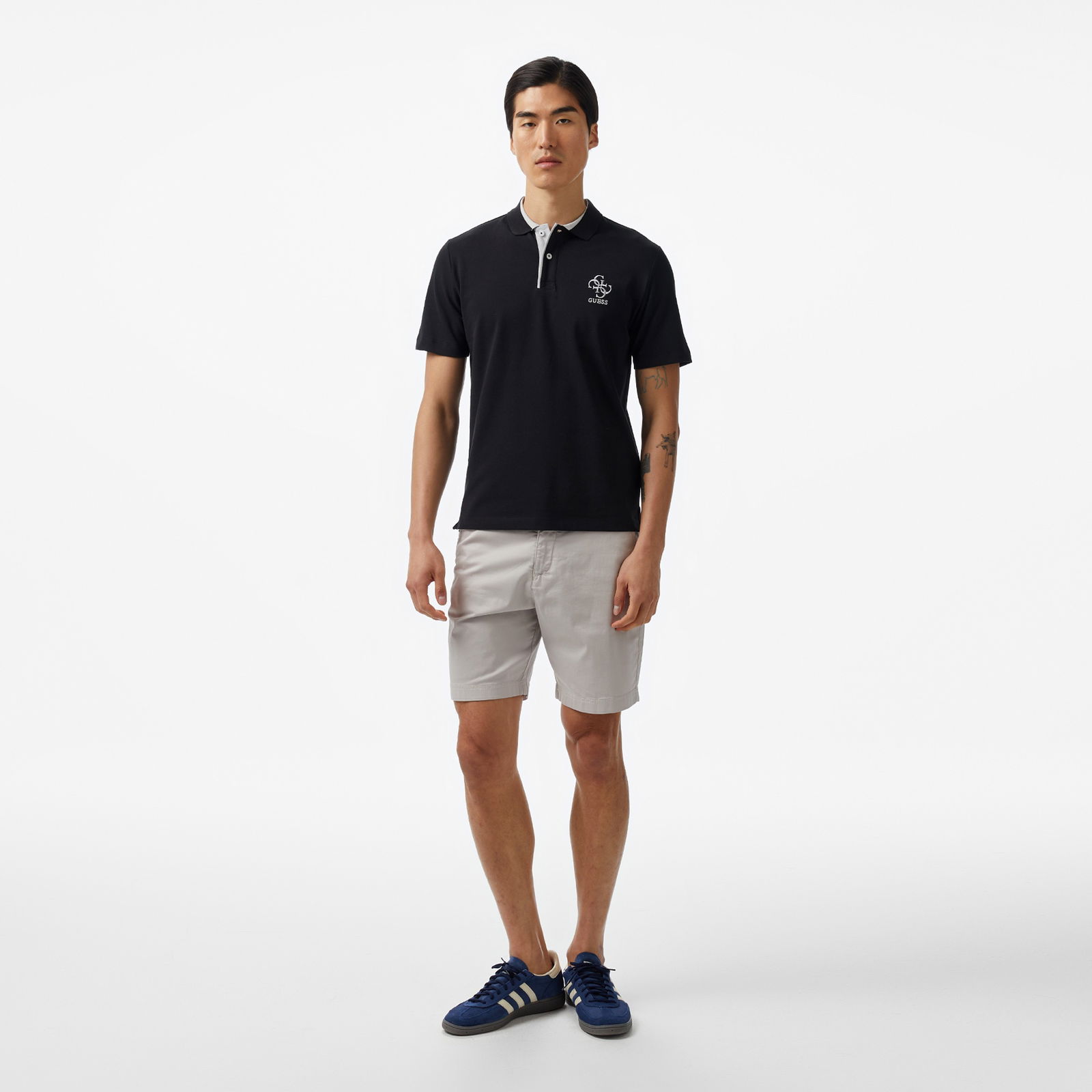 Guess Lyle Mid Organicetch Piquet 230 Erkek Siyah Polo