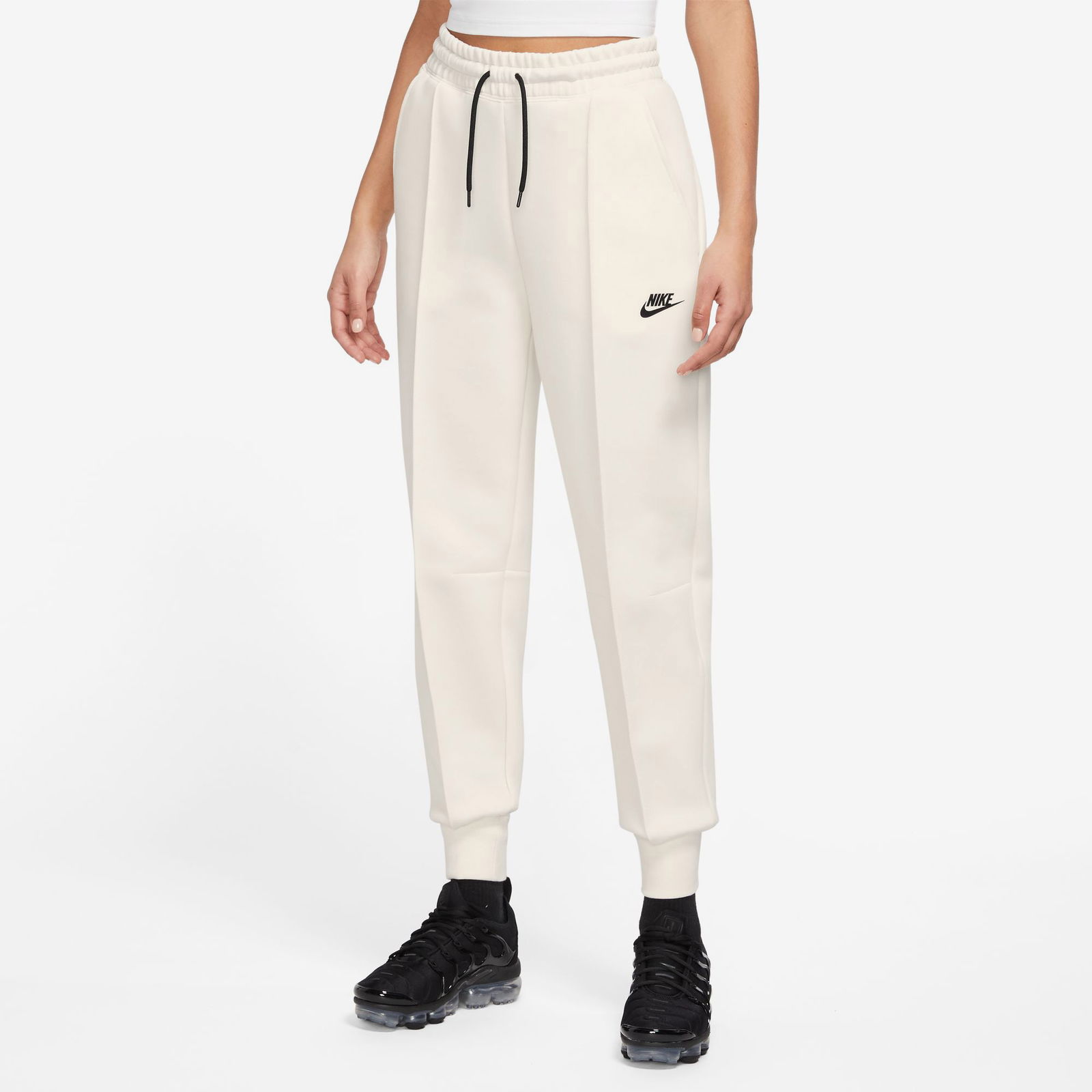 Nike Sportswear Tech Fleece Mid Rise Kadın Beyaz Eşofman Altı