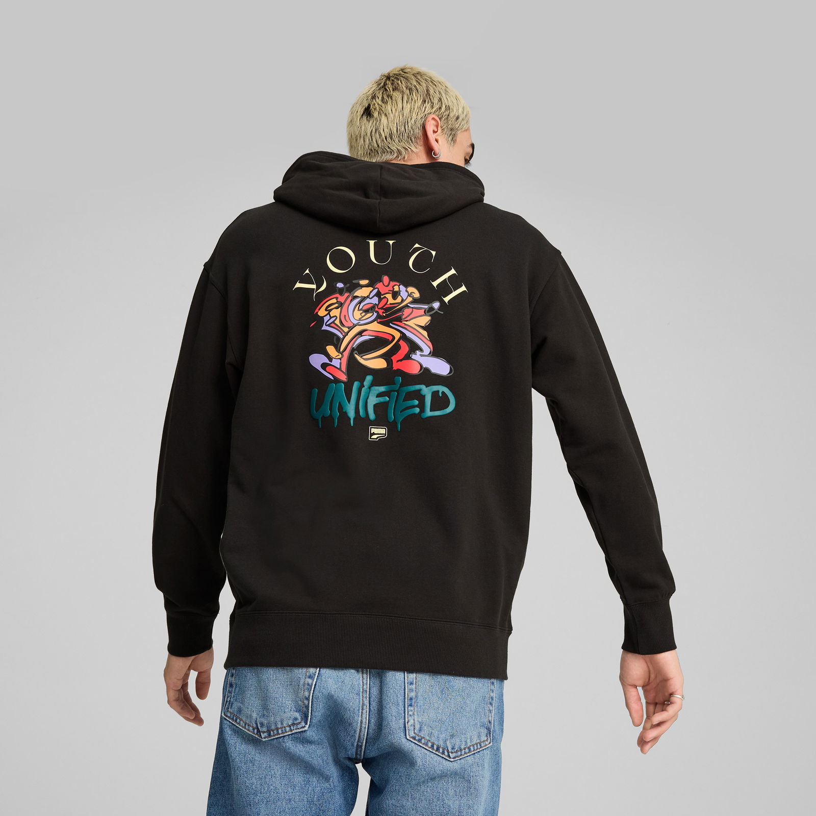 Puma Downtown Graphic Erkek Siyah Sweatshirt