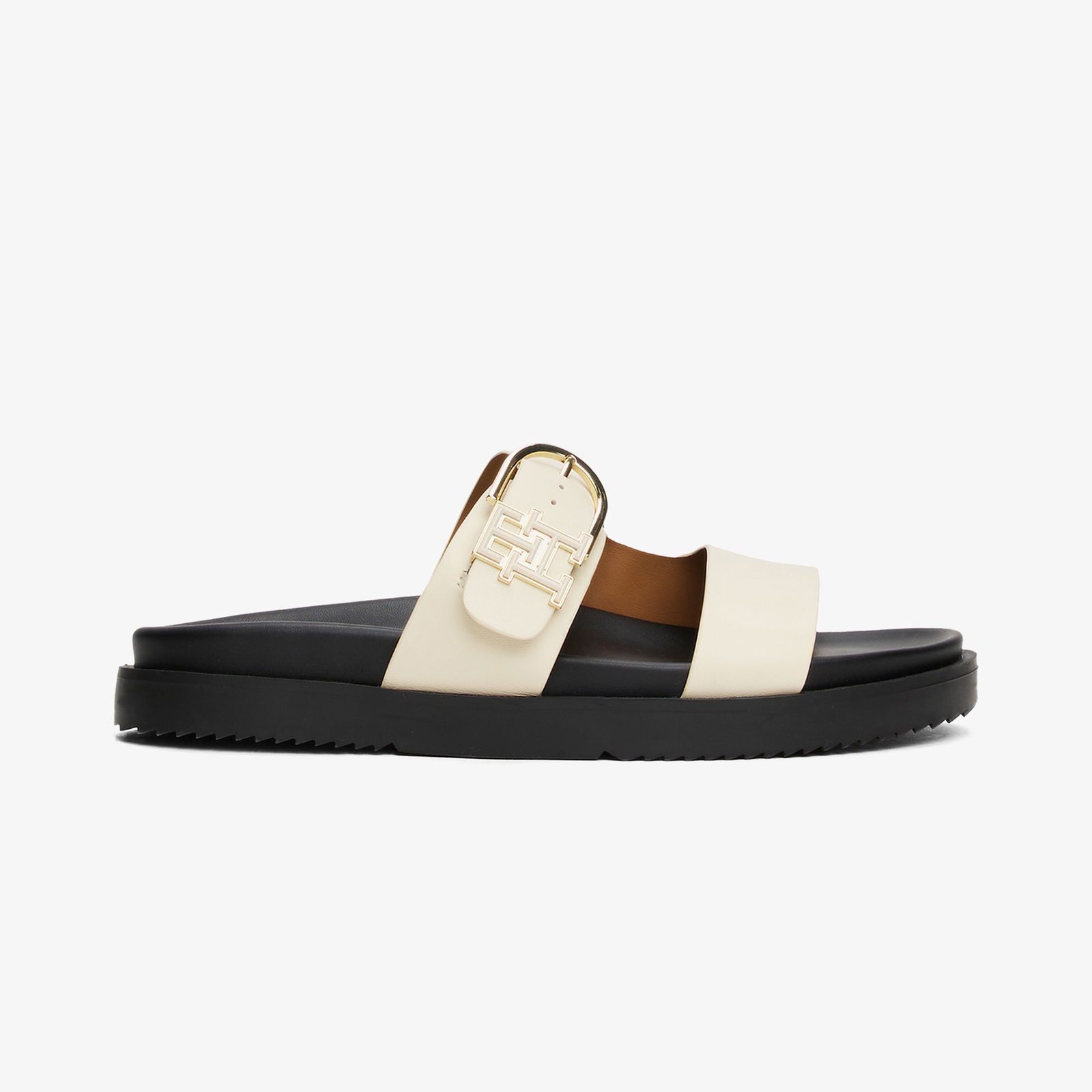 Tommy Hilfiger Leather Sporty Kadın Bej Sandalet