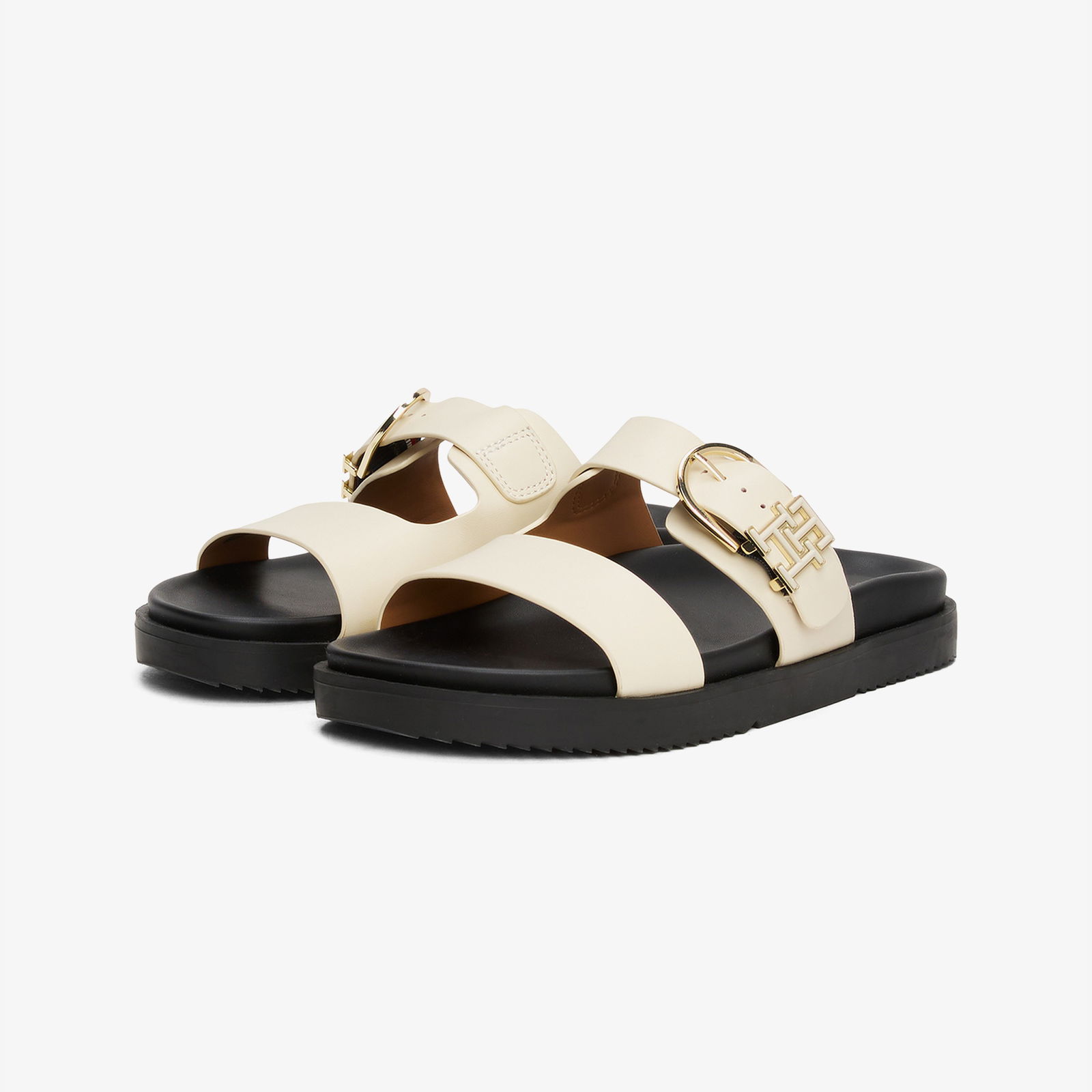 Tommy Hilfiger Leather Sporty Kadın Bej Sandalet