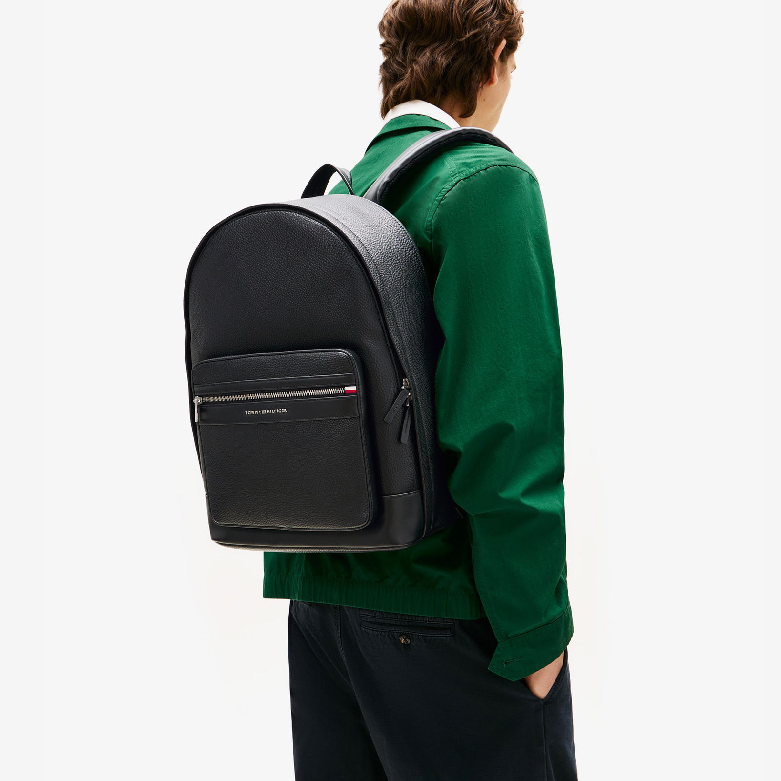 Tommy Hilfiger Th Central Erkek Siyah Sırt Çantası