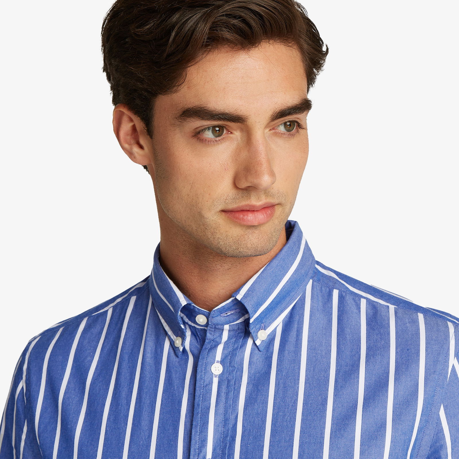 Tommy Hilfiger Flex Poplin Wide Stripe Rf Erkek Lacivert Gömlek