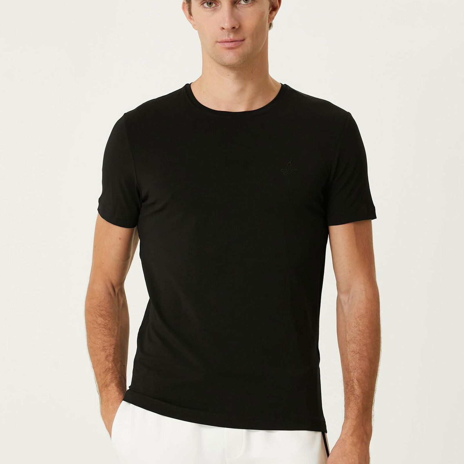 Beymen Club Erkek Siyah Logo Detaylı T-shirt