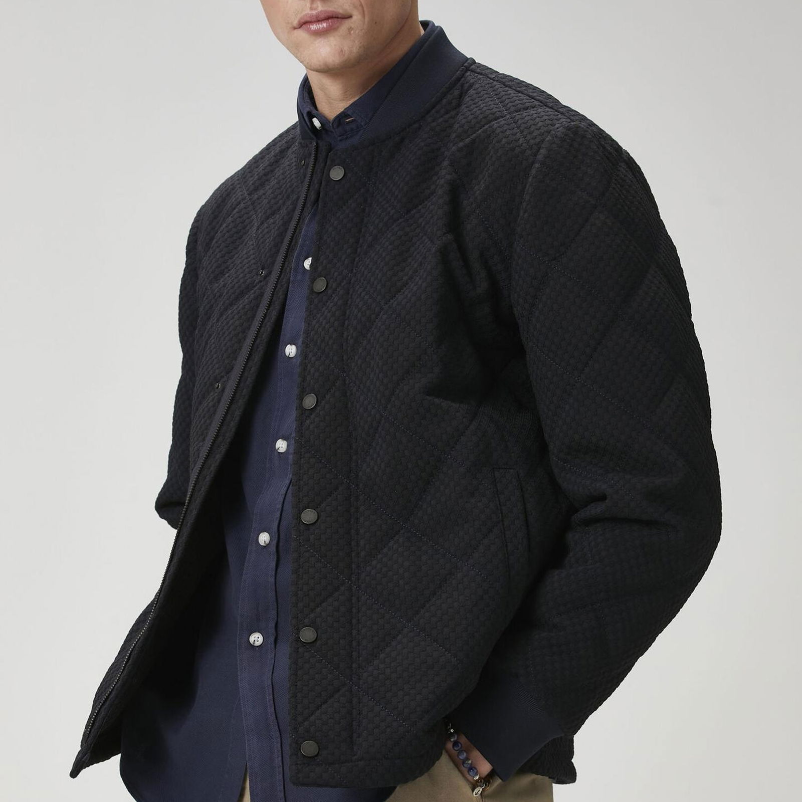 Beymen Club Erkek Lacivert Kapitoneli Bomber Mont