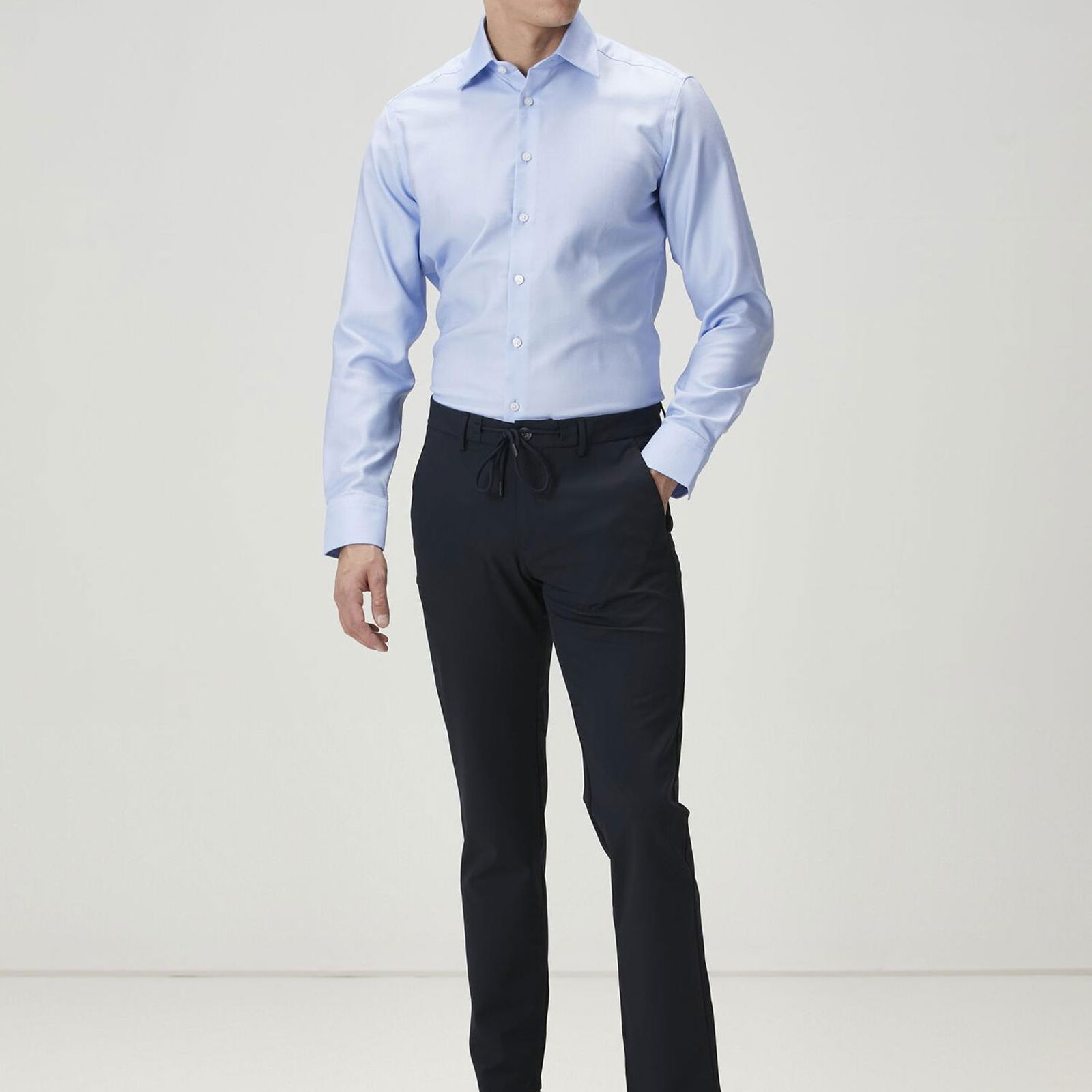 Beymen Club Erkek Slim Fit Mavi Non-iron Gömlek