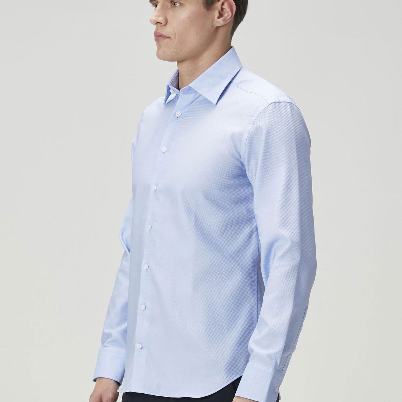 Beymen Club Erkek Slim Fit Mavi Non-iron Gömlek
