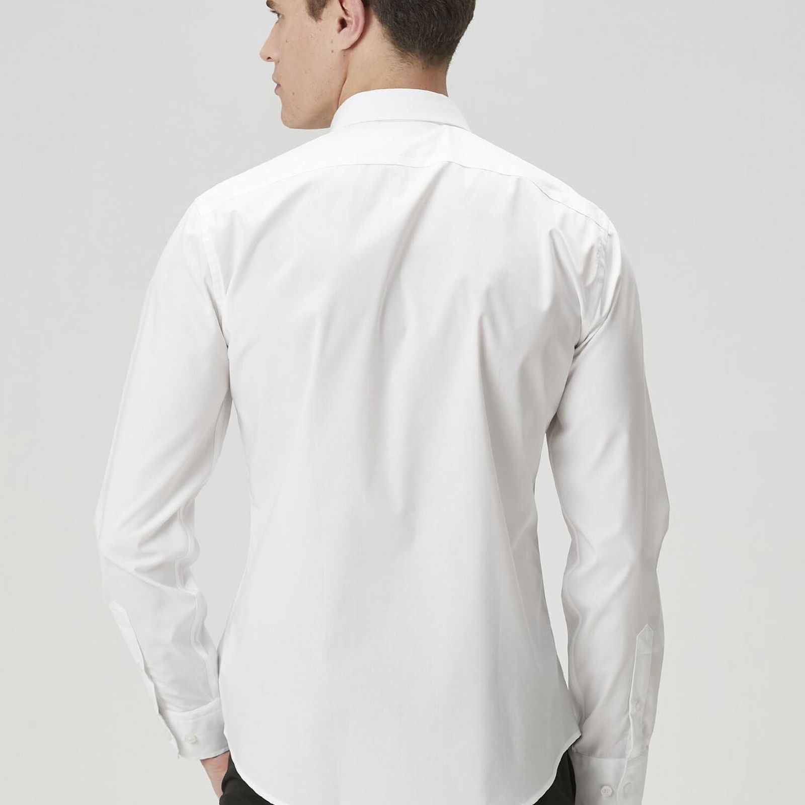 Beymen Club Erkek Slim Fit Beyaz Non-Iron Poplin Gömlek