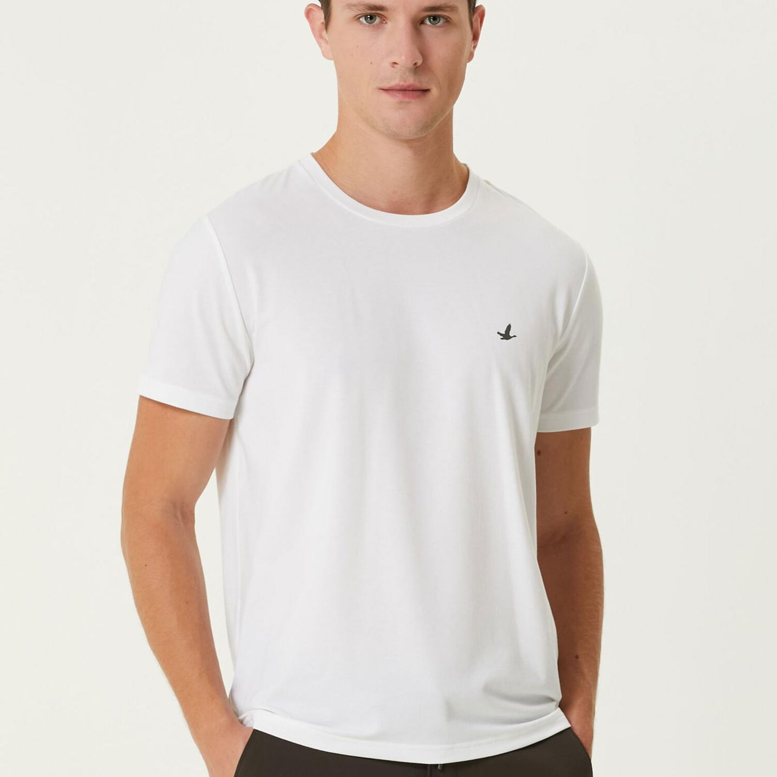 Beymen Club Erkek Beyaz Logolu T-shirt