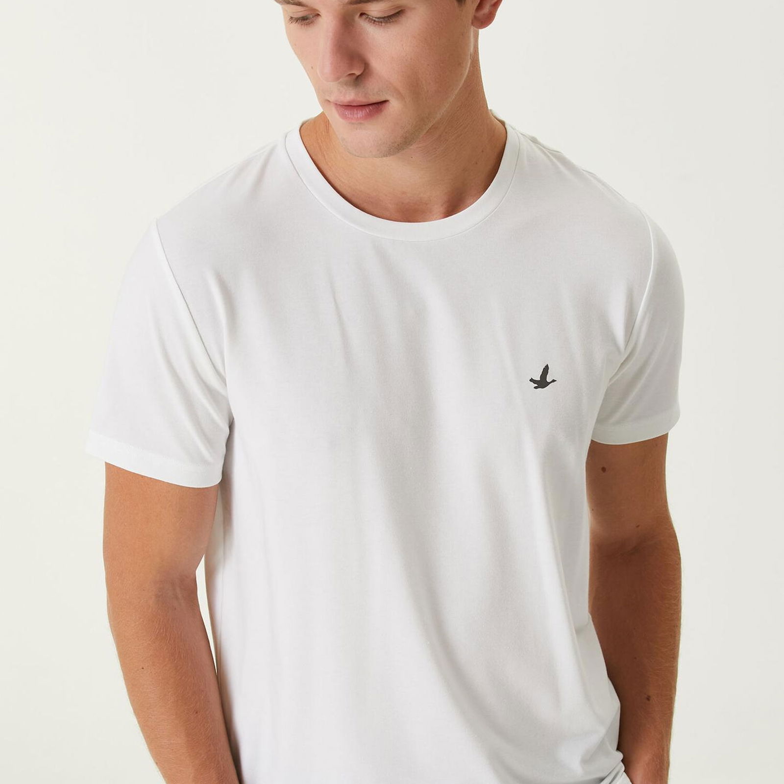 Beymen Club Erkek Beyaz Logolu T-shirt