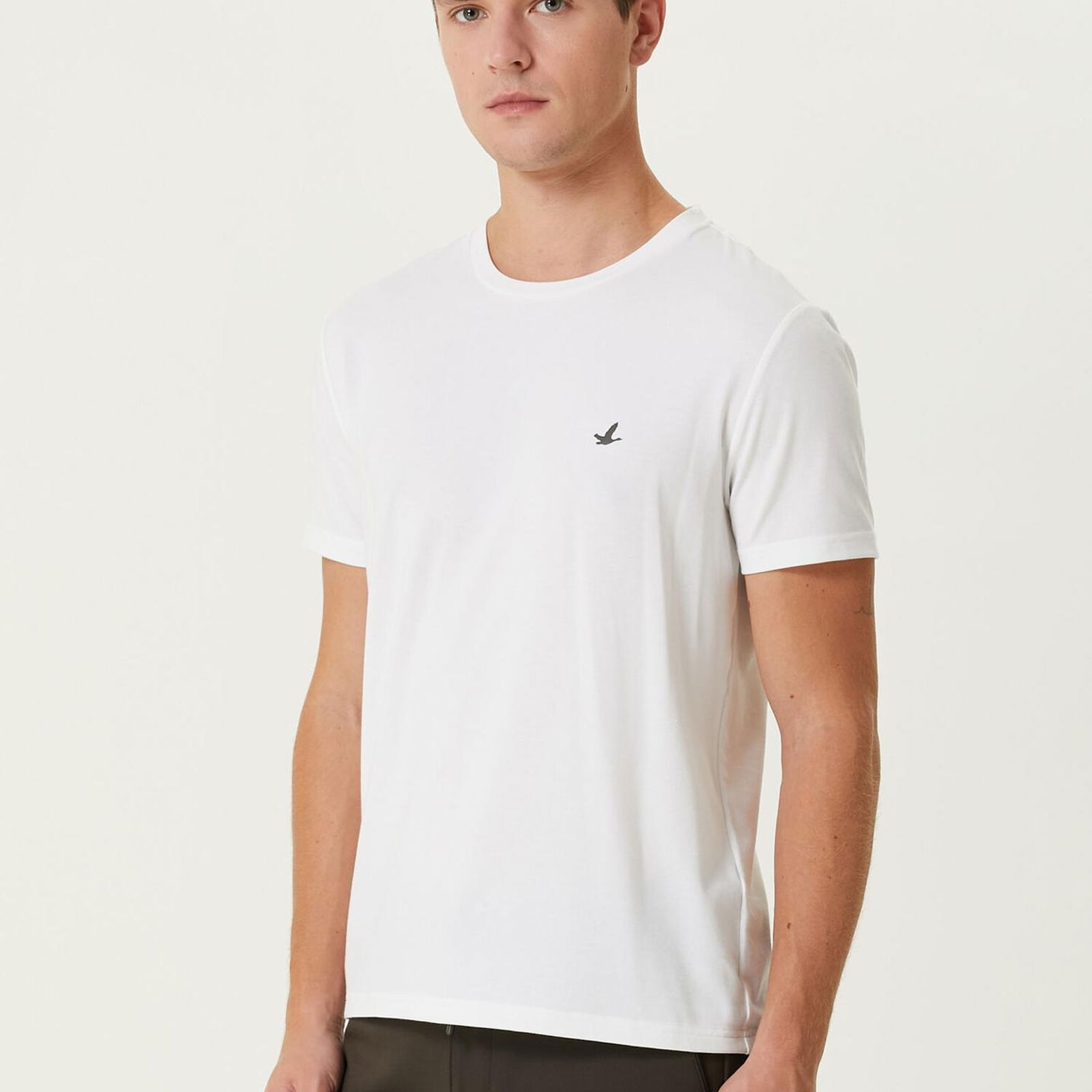 Beymen Club Erkek Beyaz Logolu T-shirt