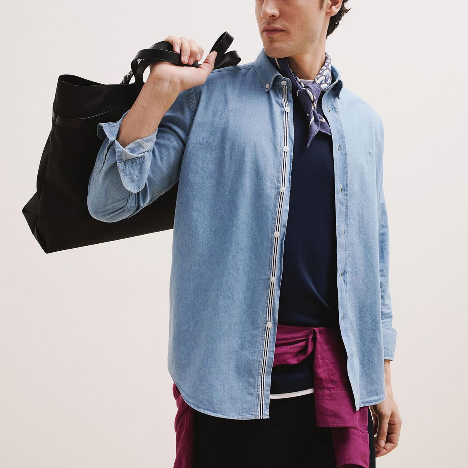 Beymen Club Erkek Comfort Fit Mavi Denim Gömlek