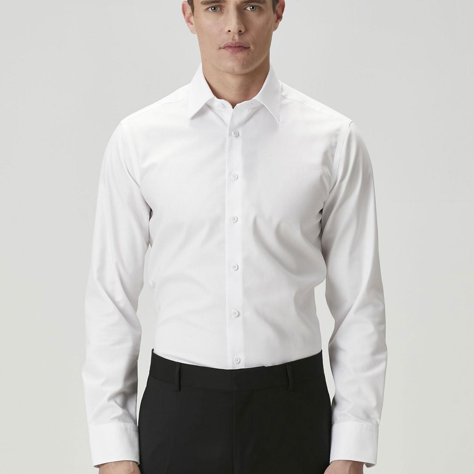 Beymen Club Erkek Slim Fit Beyaz Non-iron Twill Gömlek