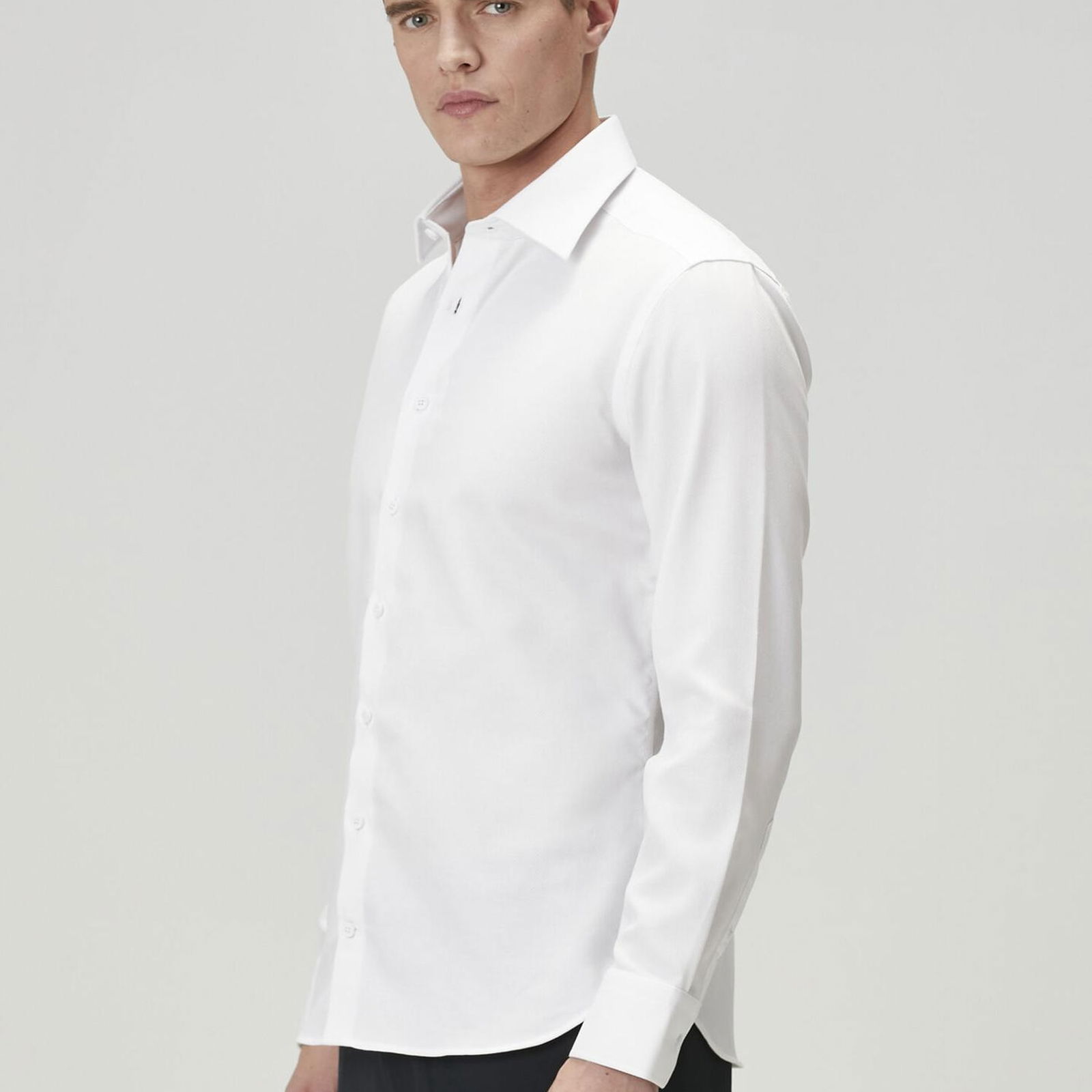 Beymen Club Erkek Slim Fit Beyaz Non-iron Gömlek