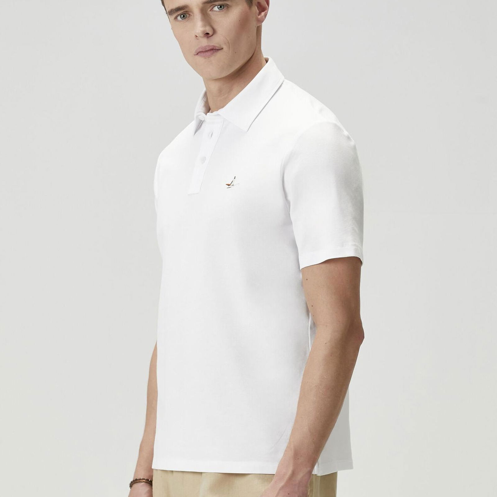 Beymen Club Erkek Comfort Fit Beyaz Polo Yaka T-shirt