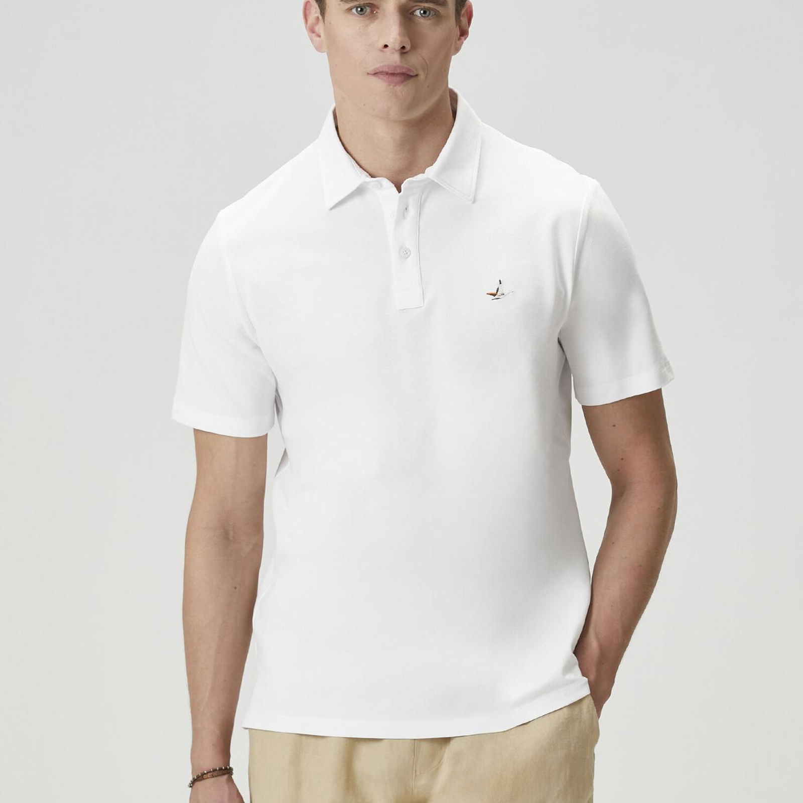 Beymen Club Erkek Comfort Fit Beyaz Polo Yaka T-shirt