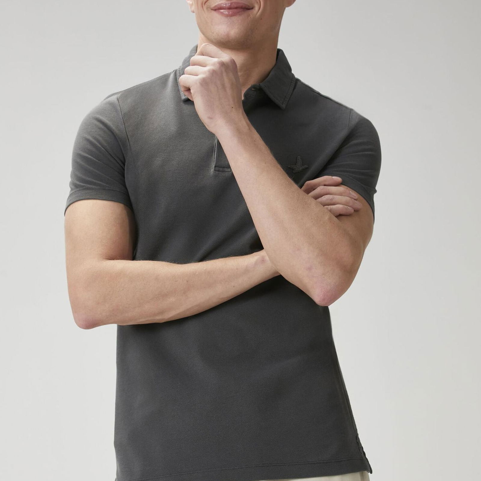 Beymen Club Erkek Comfort Fit Antrasit Polo Yaka T-shirt
