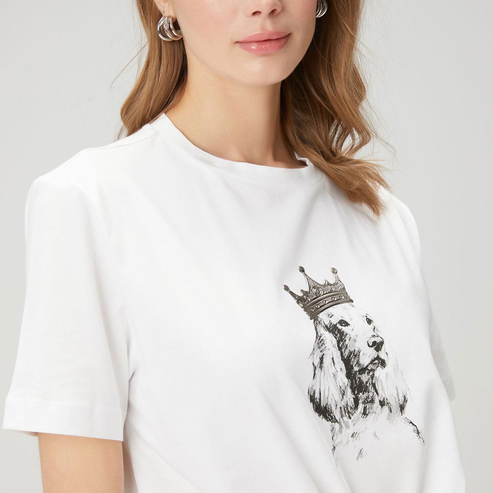 Beymen Club Kadin Beyaz Baskılı T-shirt