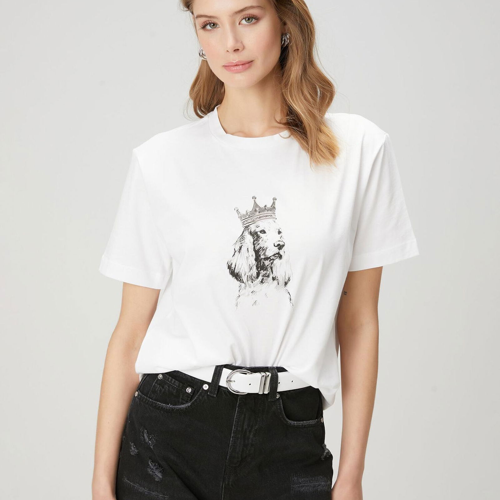 Beymen Club Kadin Beyaz Baskılı T-shirt