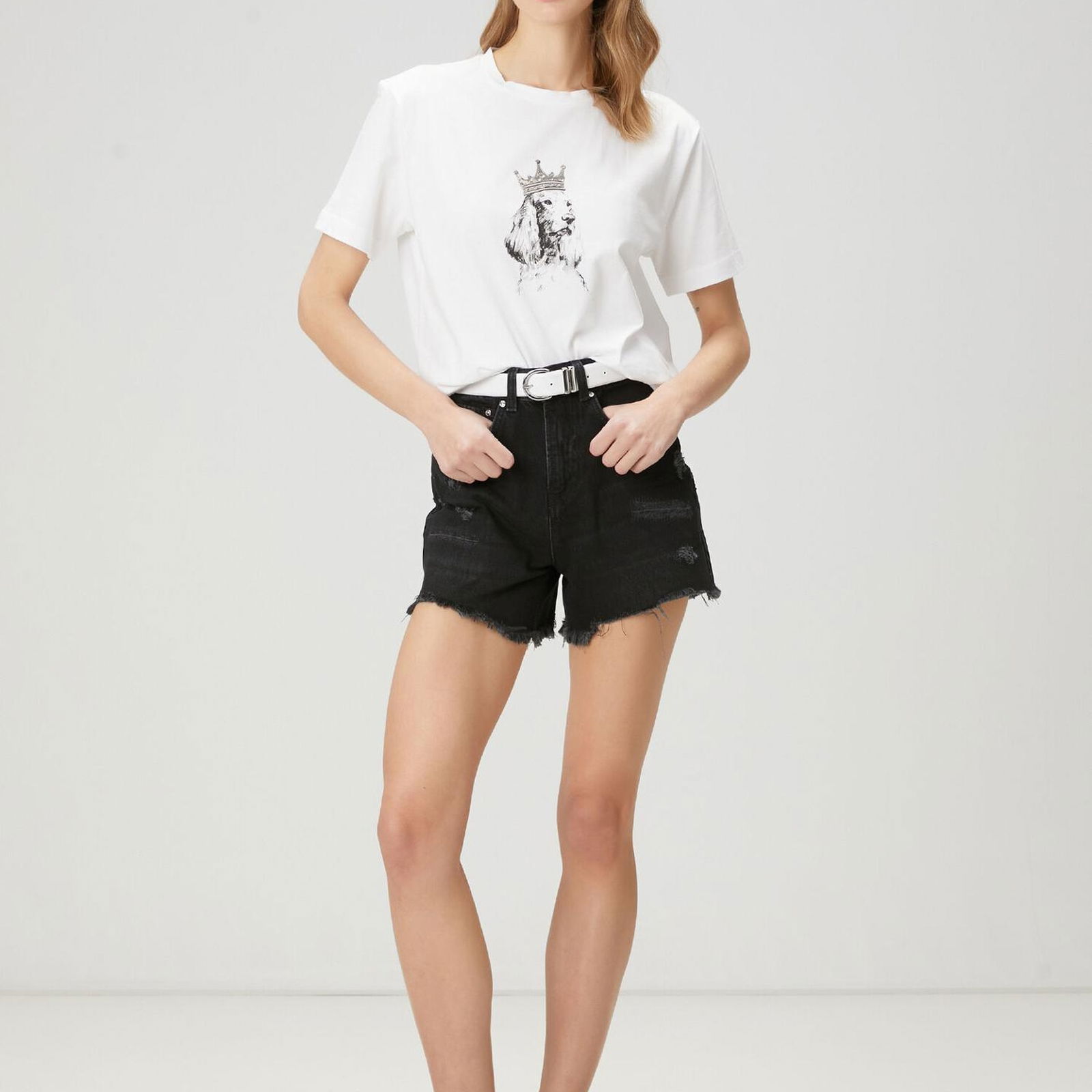 Beymen Club Kadin Beyaz Baskılı T-shirt