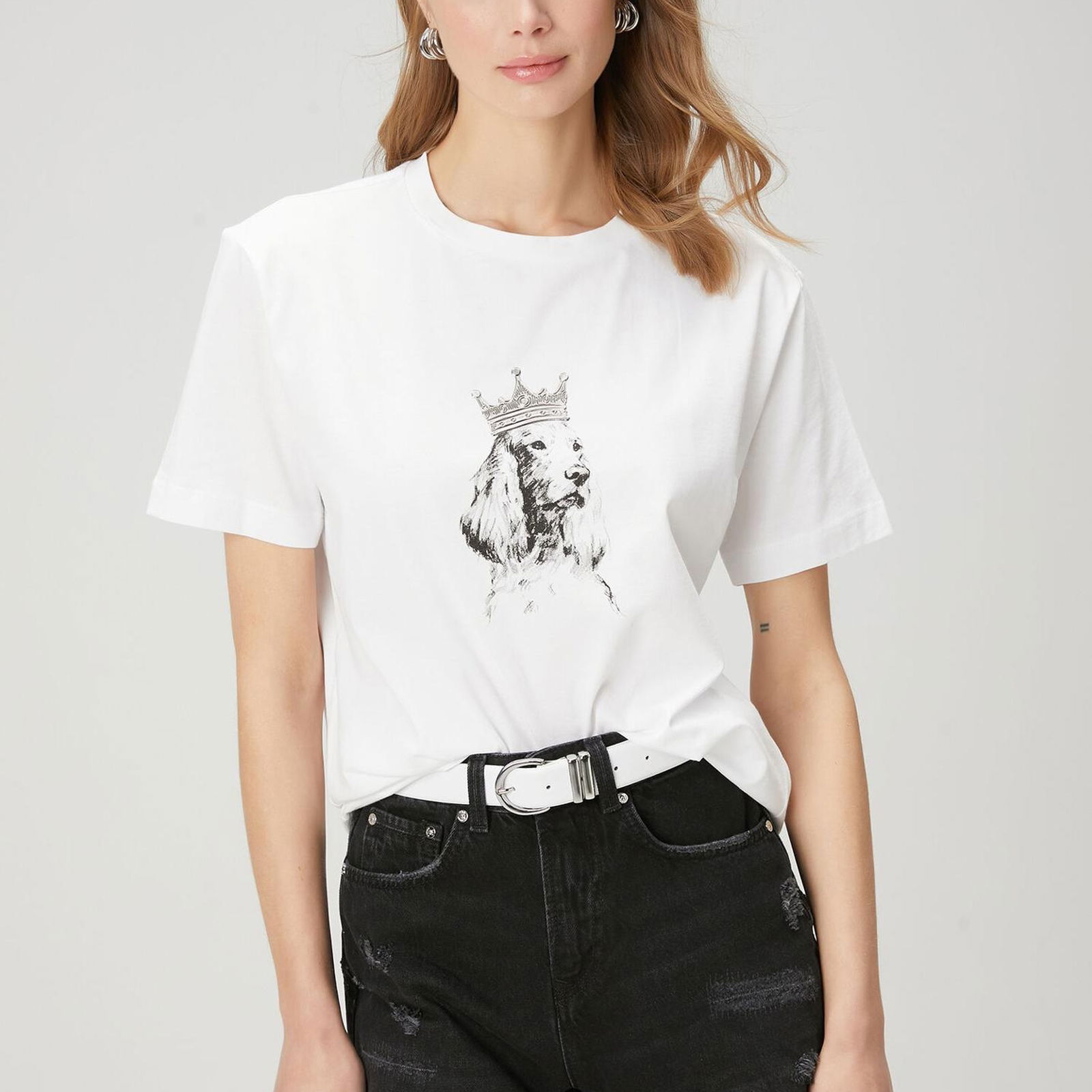 Beymen Club Kadin Beyaz Baskılı T-shirt