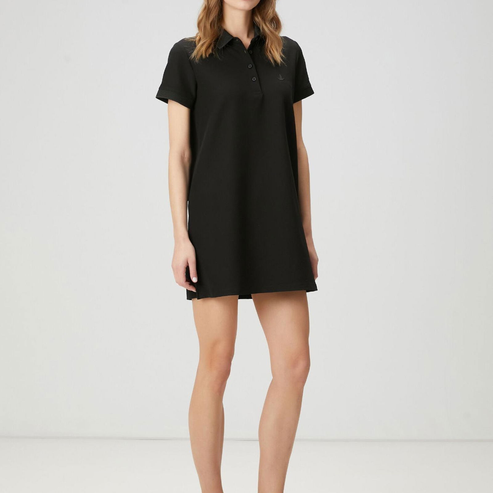 Beymen Club Kadin Siyah Polo Yaka Mini Elbise