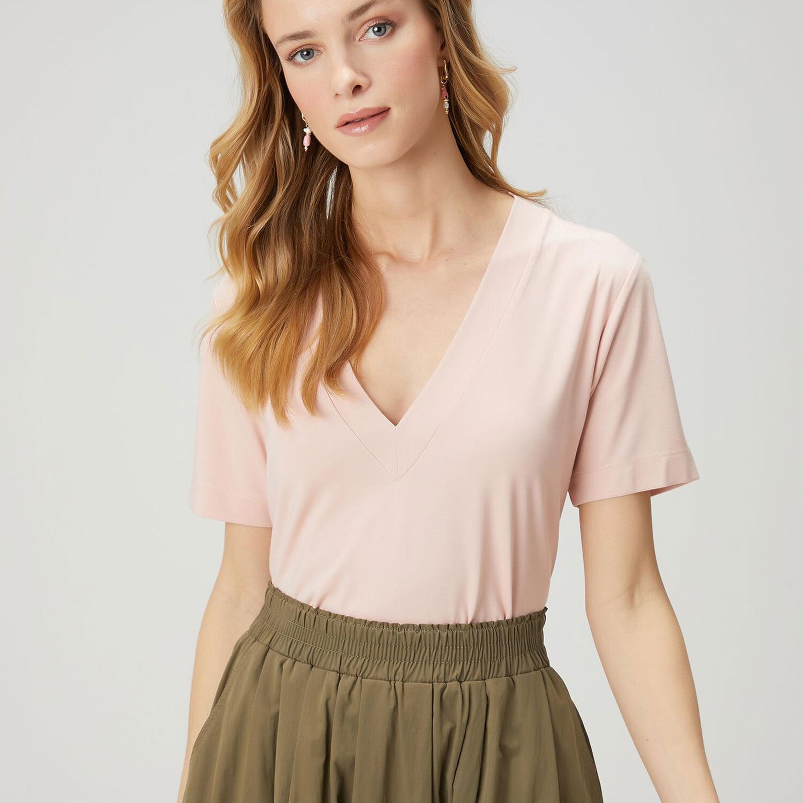 Beymen Club Kadin Pembe V Yaka Basic T-shirt