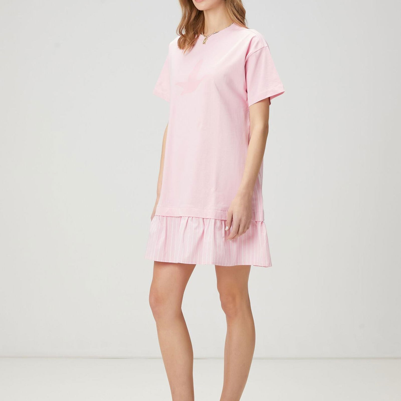 Beymen Club Kadin Pembe Logo Detaylı Mini Elbise